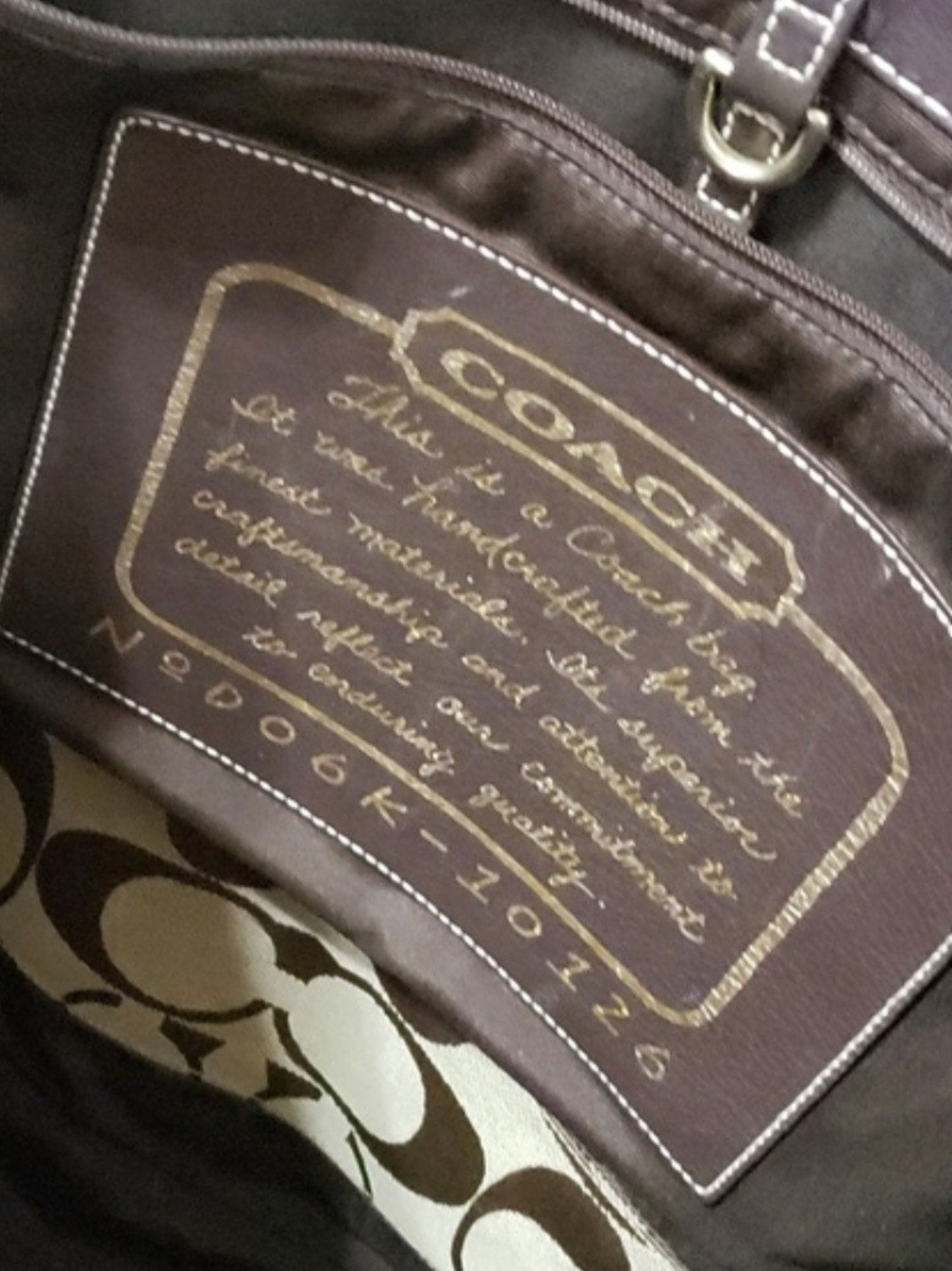 EUC Coach Signature Large Tote Bag from Year 2006 - Picture 3 of 3